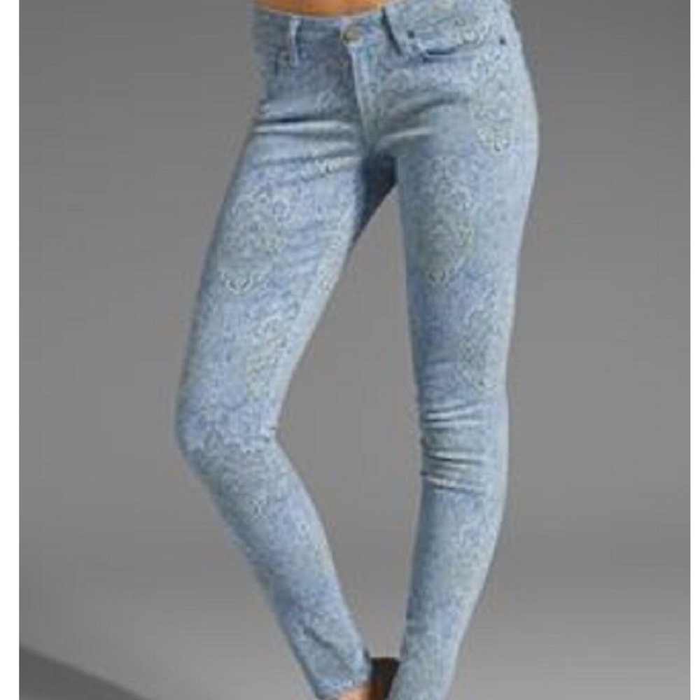 Paige Verdugo Ultra Skinny Jeans in Aruba Paisley sz 26 rise 8.5” inseam 30” - Picture 1 of 9